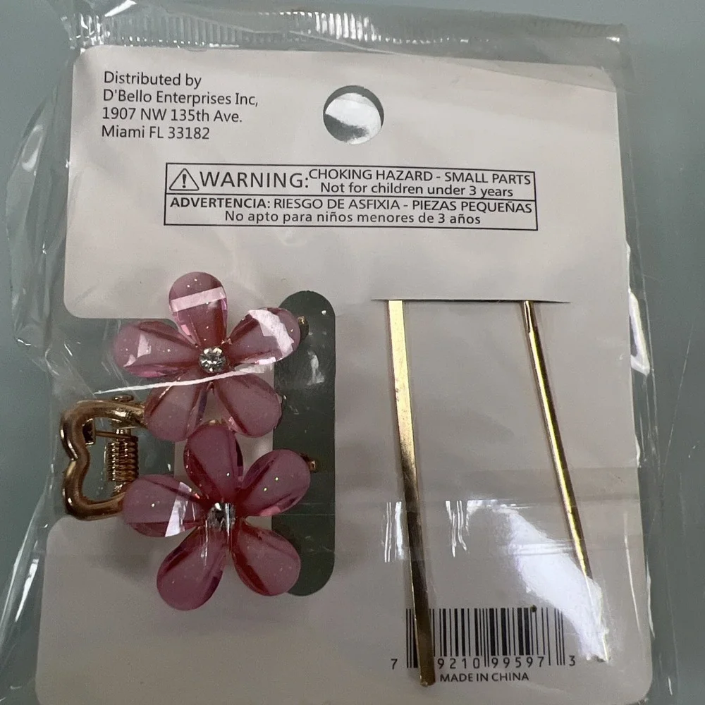 Large‎ Hair Accessory Lot Butterfly Floral Bobby Pins Barrettes New